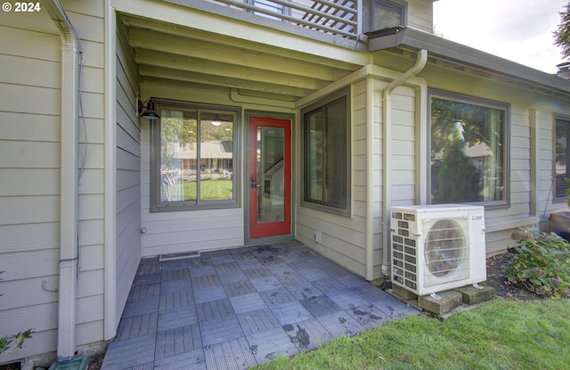 property entrance with ac unit