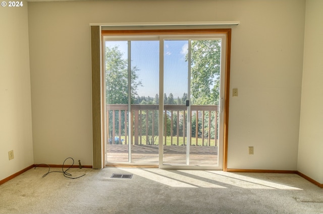 view of carpeted empty room