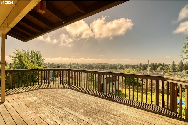 view of wooden terrace