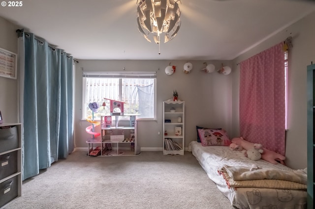 view of carpeted bedroom