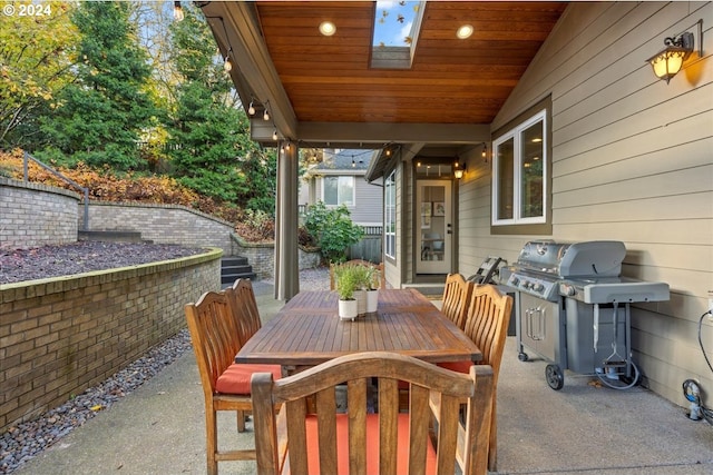 view of patio / terrace featuring area for grilling