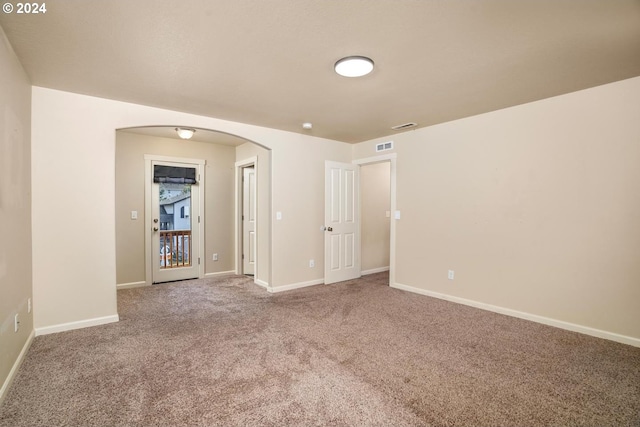 view of carpeted empty room