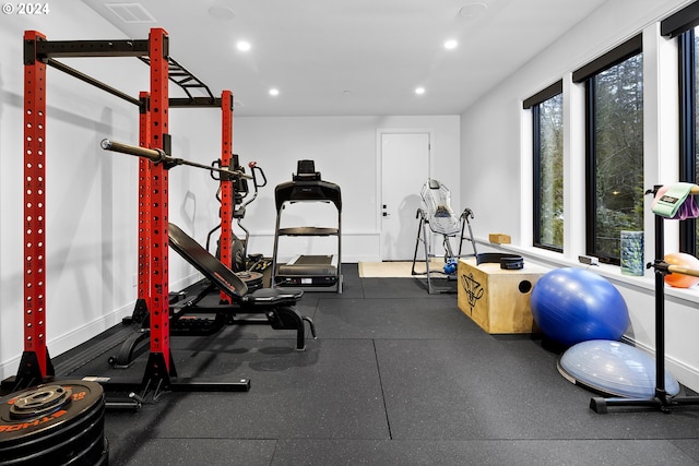 view of workout room