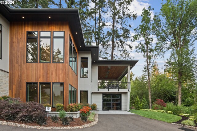 exterior space with a balcony