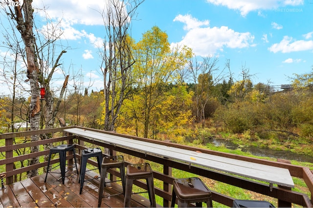 view of wooden deck