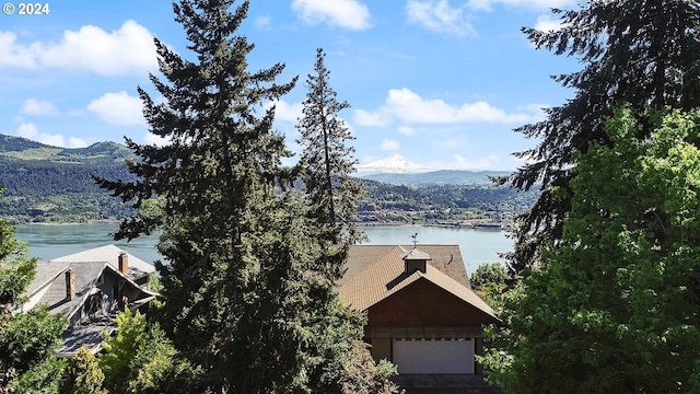 property view of water with a mountain view