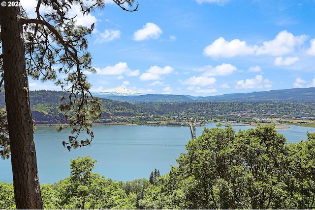 water view with a mountain view