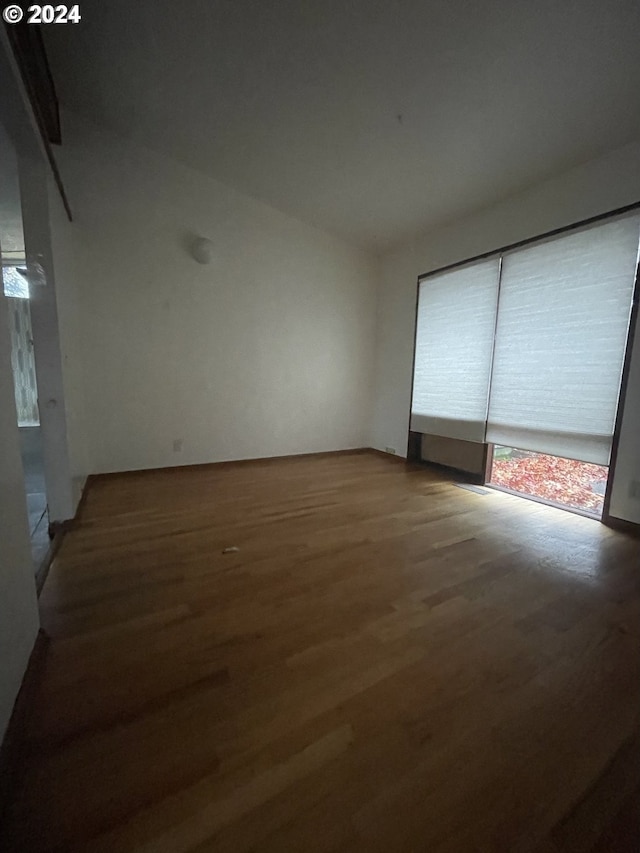 spare room with hardwood / wood-style flooring