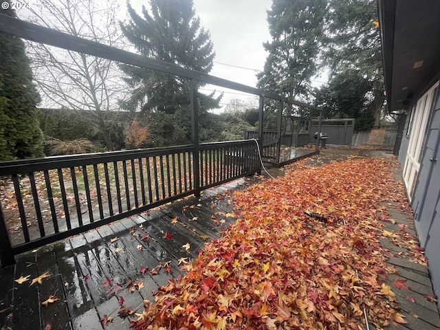 view of wooden deck