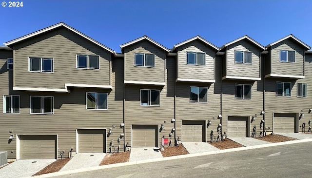 view of building exterior with a garage