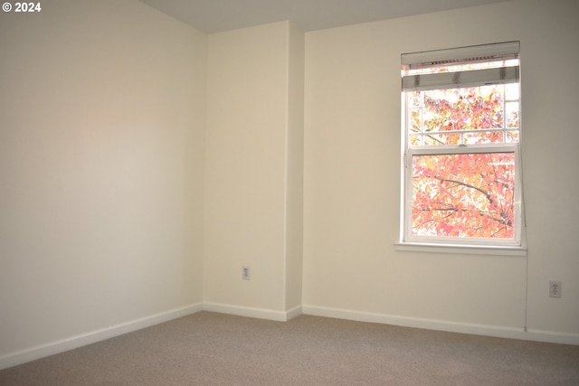 view of carpeted spare room