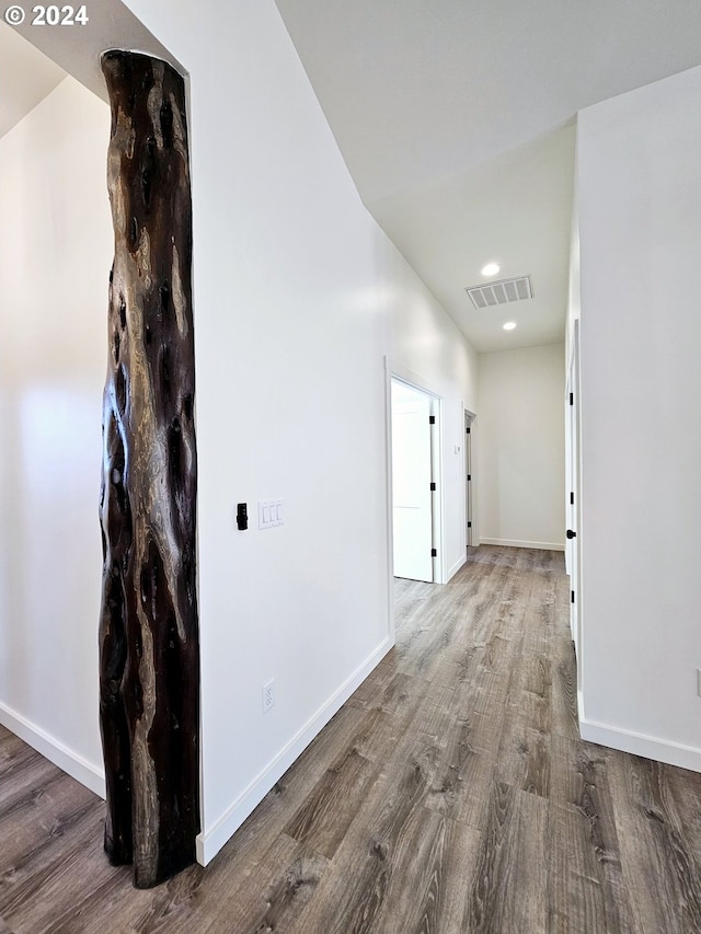 hall featuring hardwood / wood-style flooring