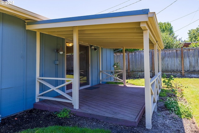 view of deck