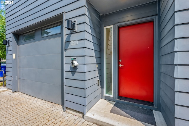 view of doorway to property