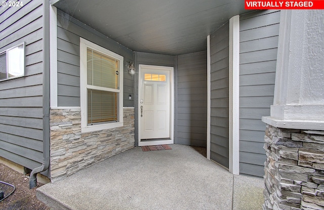 view of doorway to property