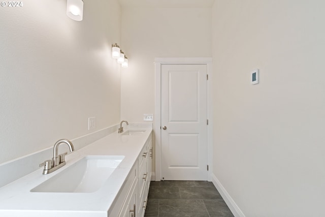 bathroom featuring vanity and tile patterned floors