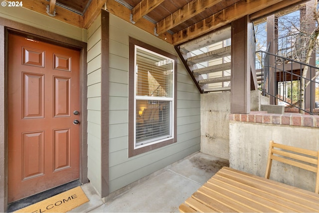 view of doorway to property