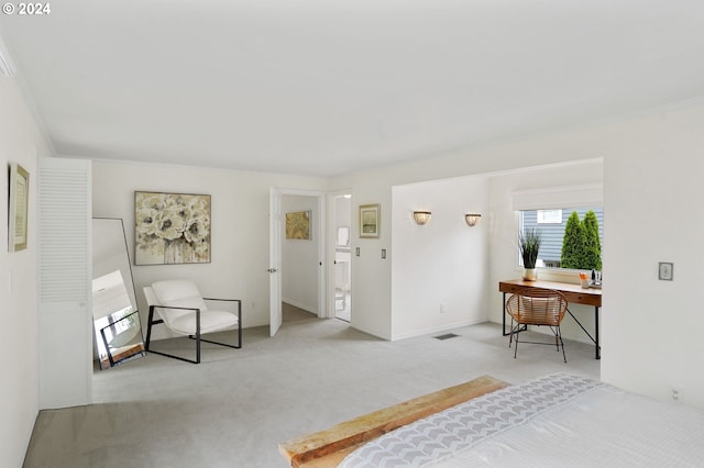 view of carpeted bedroom