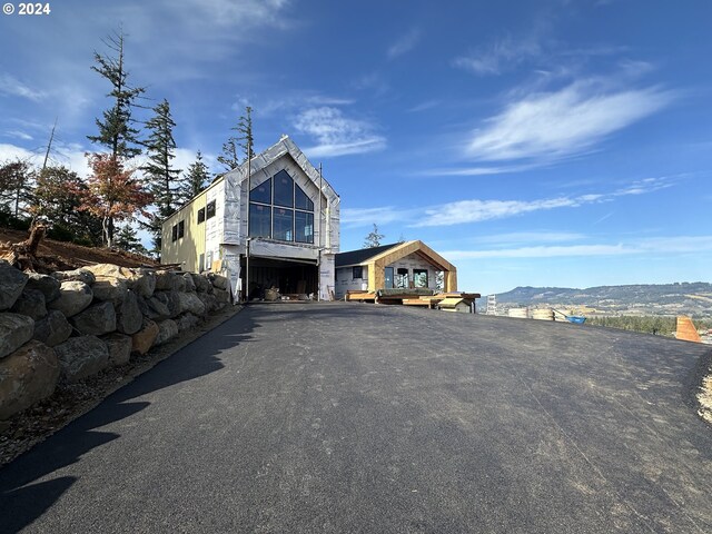 exterior space with a mountain view