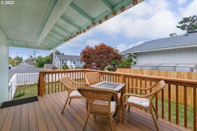 view of wooden deck