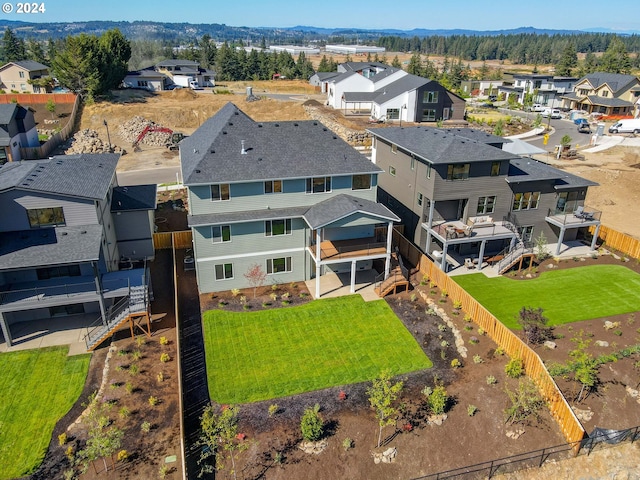 bird's eye view with a residential view