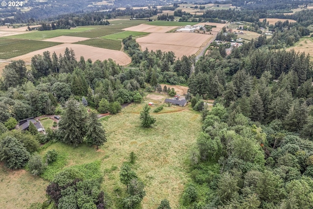 drone / aerial view with a rural view