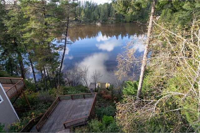 88378 Collard Lake Rd, Florence, OR 97439 - water view featuring a heavily wooded area