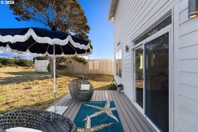 deck with fence