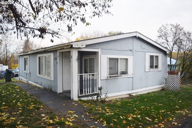 exterior space with a lawn