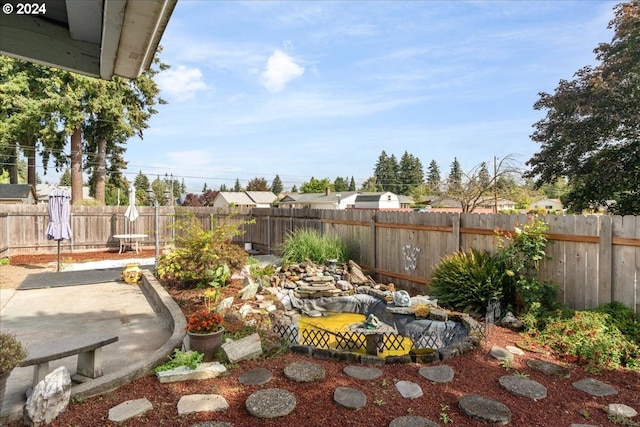 view of yard with a patio