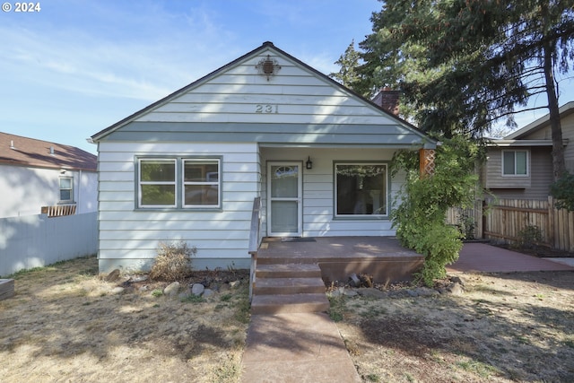 view of bungalow-style home