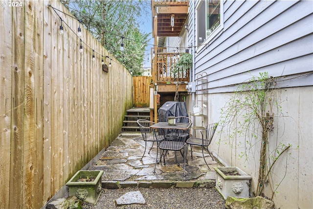 view of patio / terrace with area for grilling