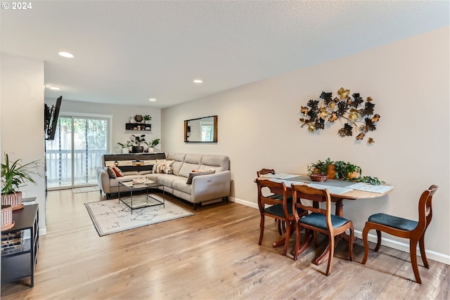 living room featuring light hardwood / wood-style flooring