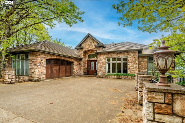 view of front of home featuring a garage