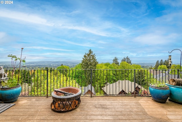 view of wooden terrace