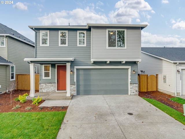 front facade featuring a garage