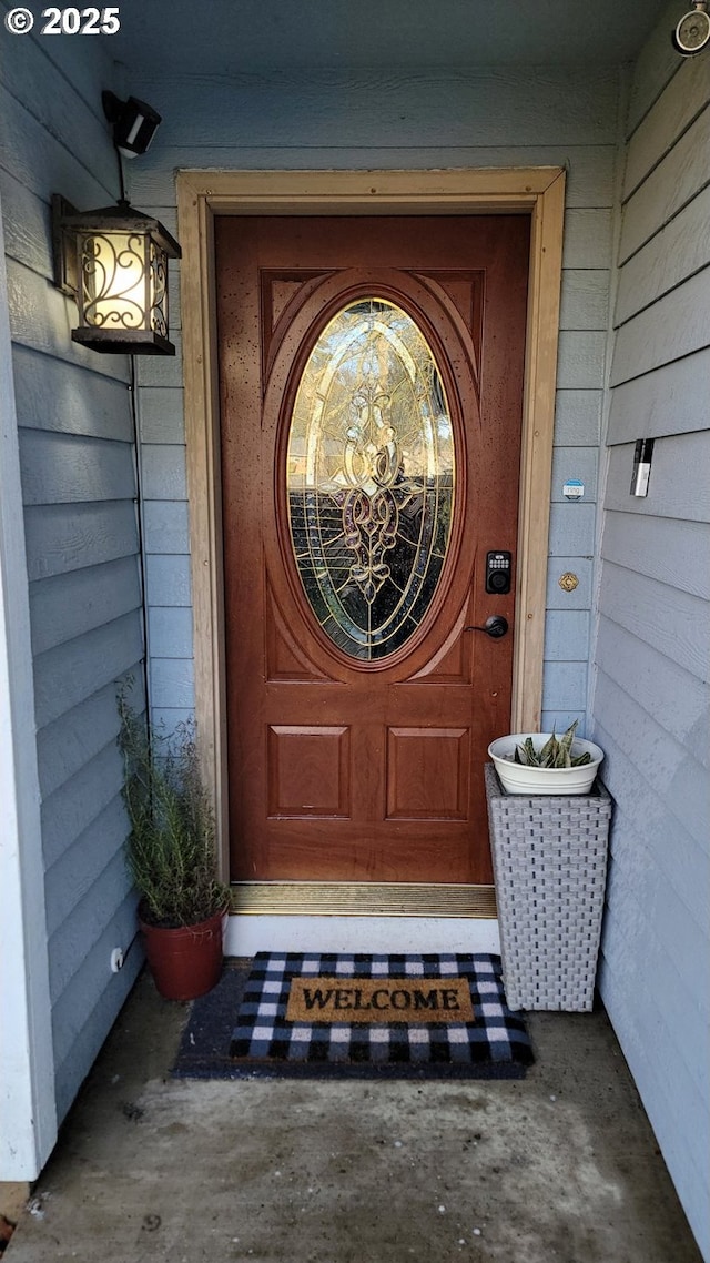 view of doorway to property