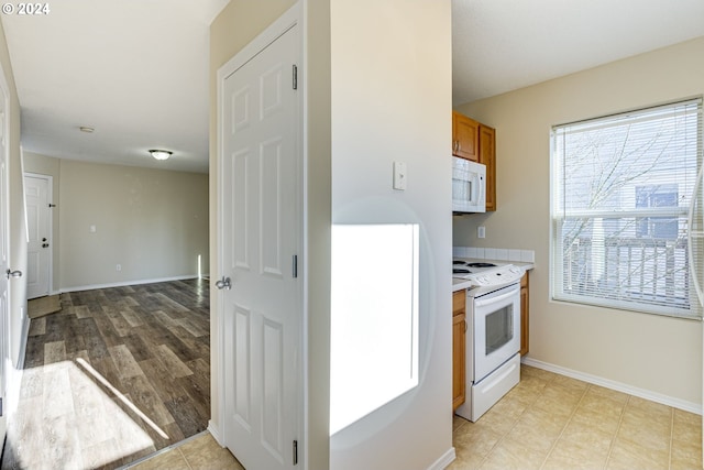 kitchen with white appliances