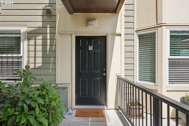 view of doorway to property