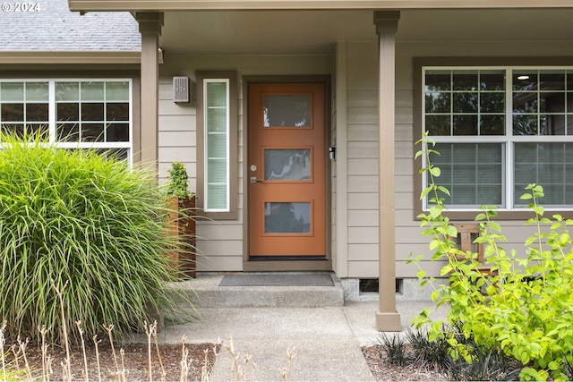 view of exterior entry