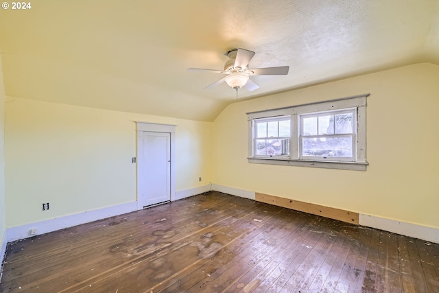 234 Loves Ave, Woodland, WA 98674 - bonus room featuring ceiling fan, lofted ceiling, dark wood-style floors, and baseboards
