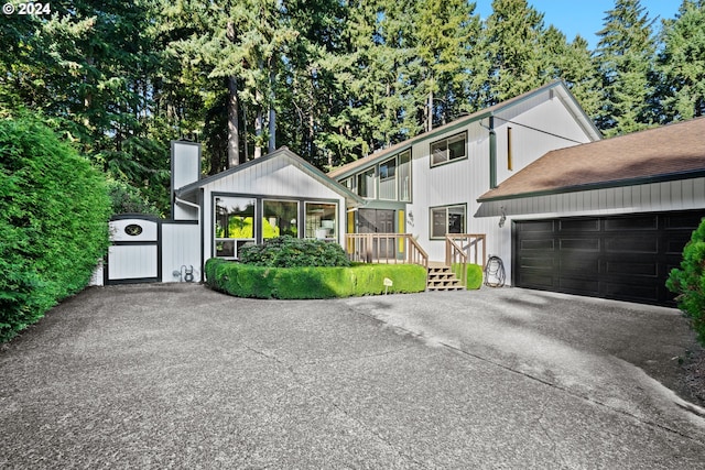 view of front of home featuring a garage