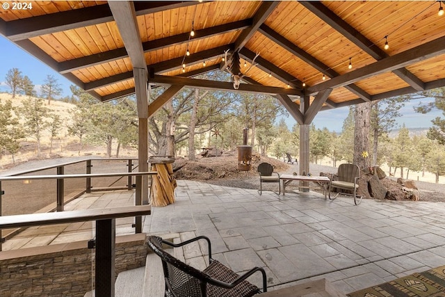 view of patio with a gazebo