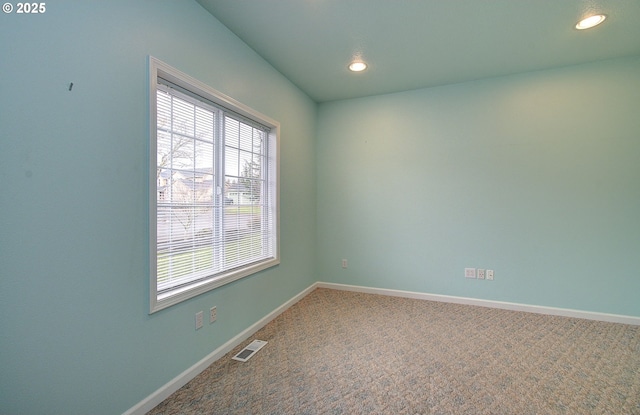 view of carpeted empty room