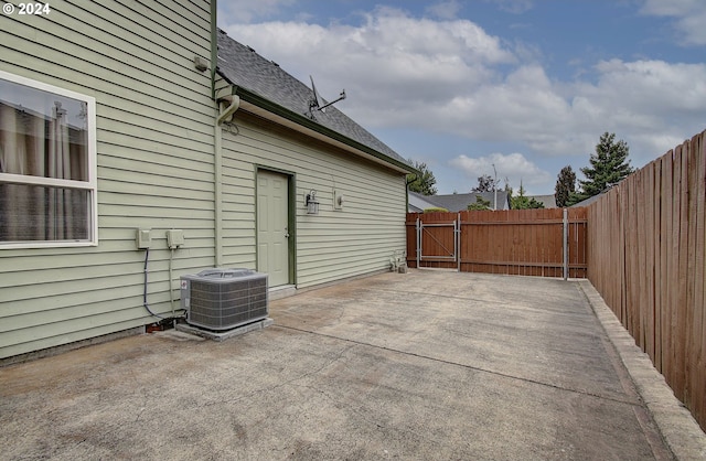 view of patio / terrace with central air condition unit