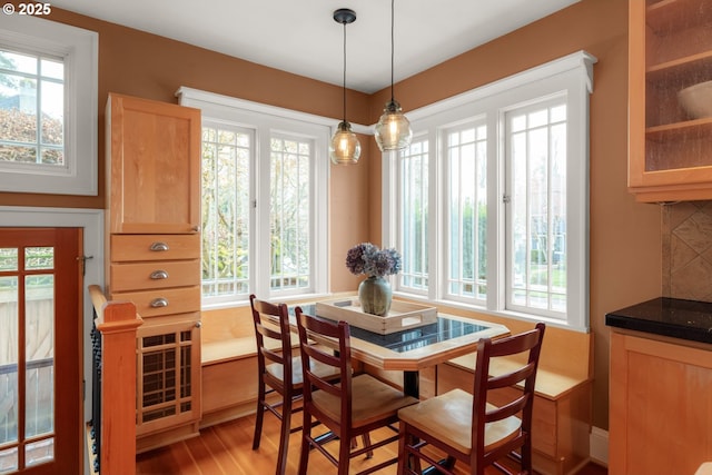 dining room featuring light wood-type flooring