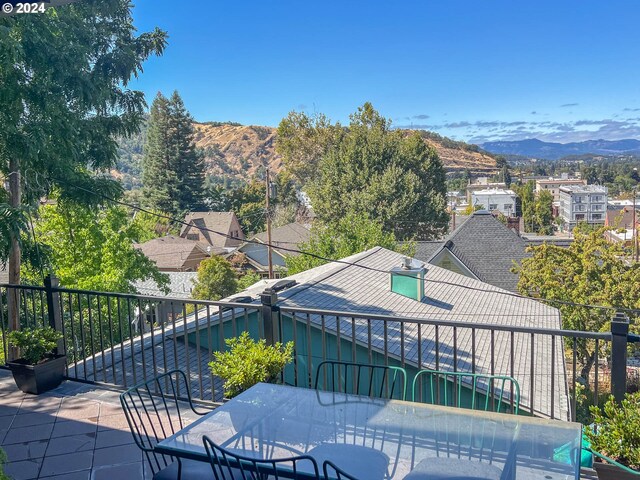 exterior space with a mountain view