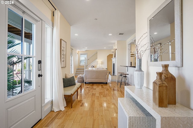 interior space featuring light hardwood / wood-style flooring