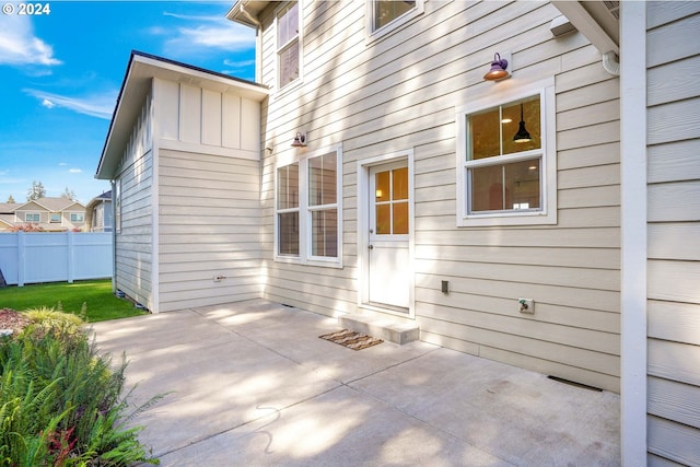 exterior space with a patio