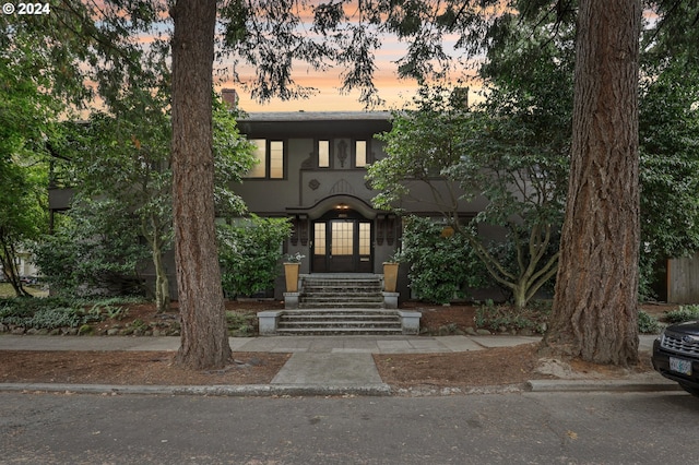 view of front of property with french doors